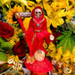 Santa Muerte Roja Imperial Statue + 6.5” + Baptized + Fixed + Made in Mexico