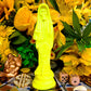 Neon Santa Muerte Amarilla Figure Candle + Yellow + Abundance + Health