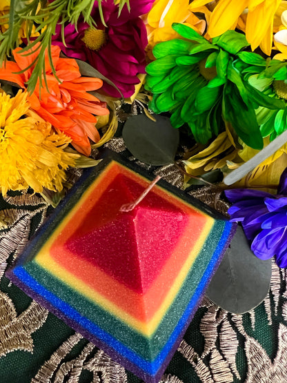 Vela de pirâmide arco-íris + Orgulho queer + Abertura de caminhos