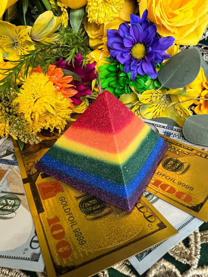 Vela de pirâmide arco-íris + Orgulho queer + Abertura de caminhos