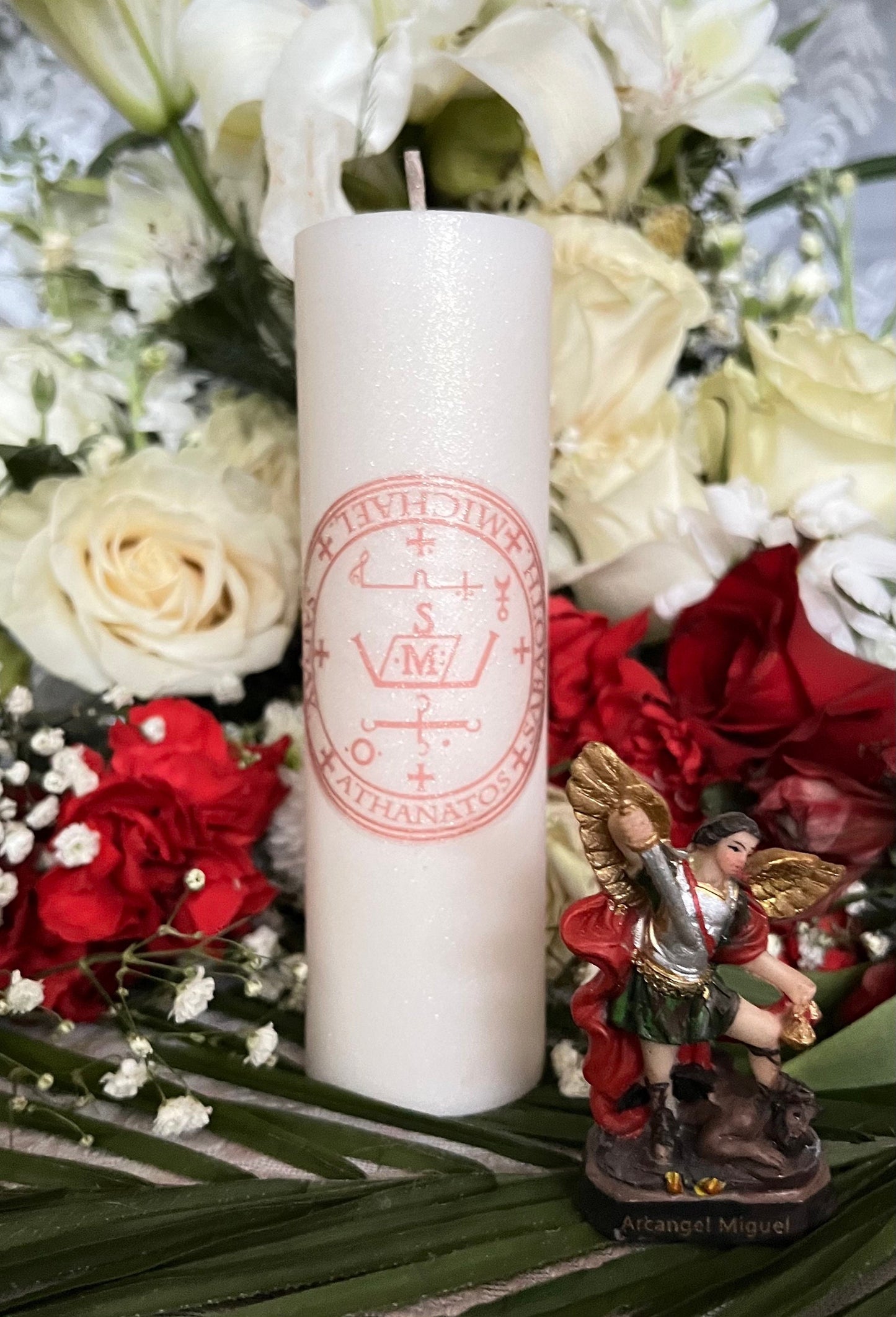 Archangel Michael Sigil Pillar Candle + Protection + Justice