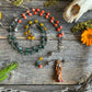 Santa Muerte Abre Camino Rosary + Orange Agate + Blessed + Sterling Silver Plated Chain + Rosario + Gemstone