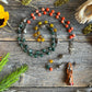 Santa Muerte Abre Camino Rosary + Orange Agate + Blessed + Sterling Silver Plated Chain + Rosario + Gemstone