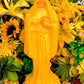 Santa Muerte Amarilla Figure Candle + Yellow + Abundance + Health + 24K Gold