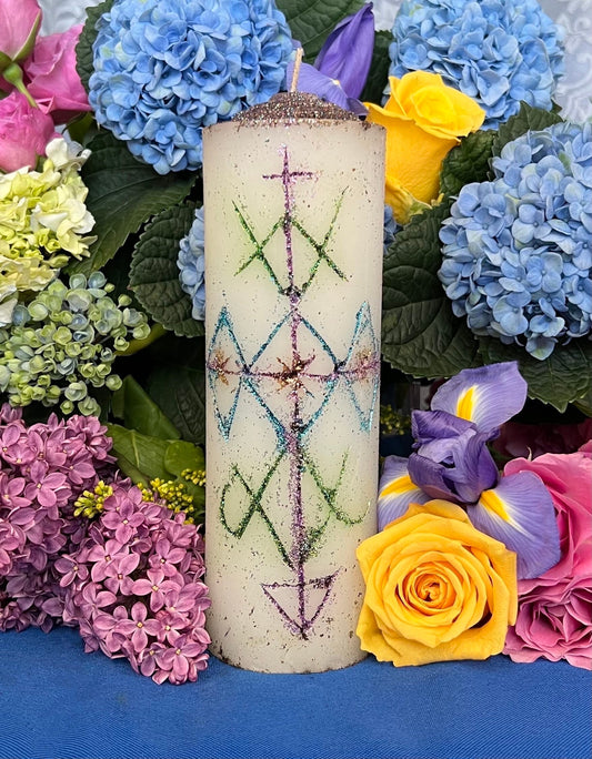 Papa Legba Spiritual Cleansing Hand Carved Candle + Vodou