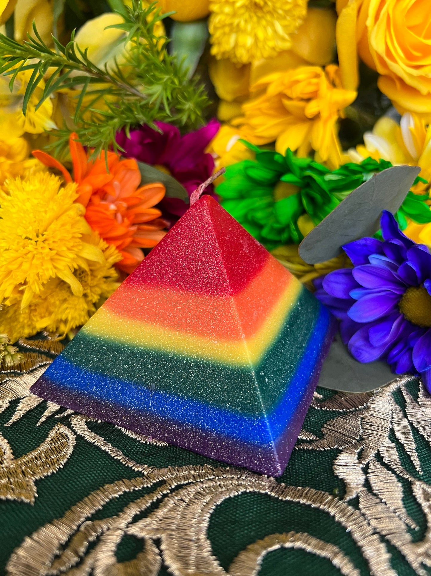 Rainbow Pyramid Candle + Queer Pride + Road Opening