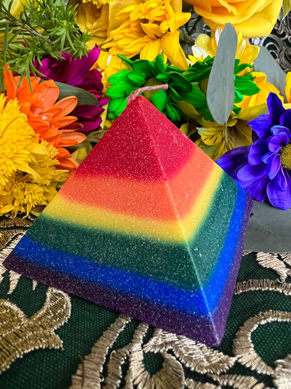 Vela de pirâmide arco-íris + Orgulho queer + Abertura de caminhos