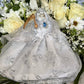 Santa Muerte Blanca Statue with Dress + Baptized + Fixed + Purity + Made in Mexico