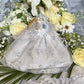Santa Muerte Blanca Statue with Dress + Baptized + Fixed + Purity + Made in Mexico