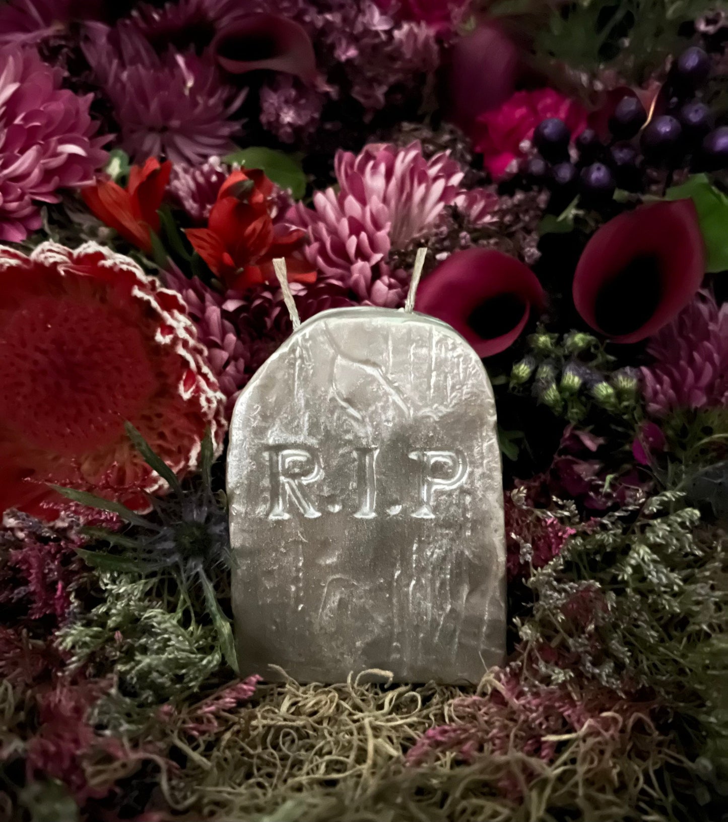 Gravestone Candle + Tombstone + Headstone + Cemetery Spirits + Bury Sorrow + End Negativity