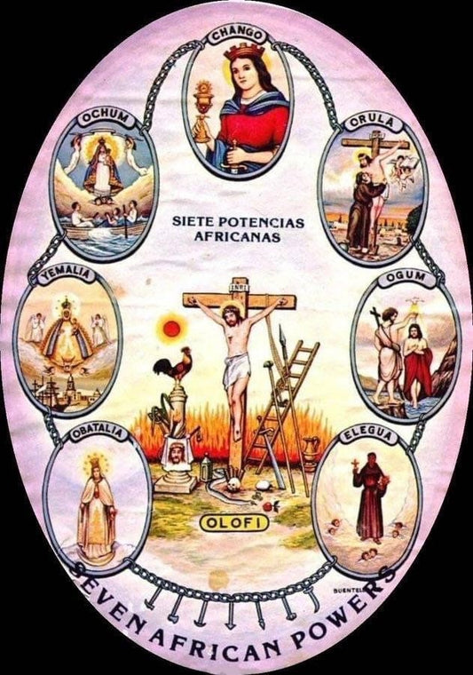 Seven African Powers Oil + Siete Potencias Africanas + Orisha + Lukumi + Ifa + Isese + Regla de Ocha