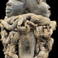 Last One! Large Nkisi Two-Headed Statue with Glass + Nkondi + Shigidi + Fetish from Kongo for Protection + One of a Kind