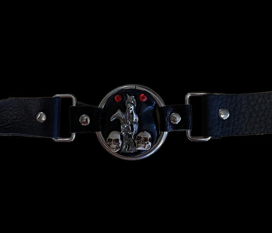 Santa Muerte Bracelet + Blessed + Leather + Protection + Made in Mexico