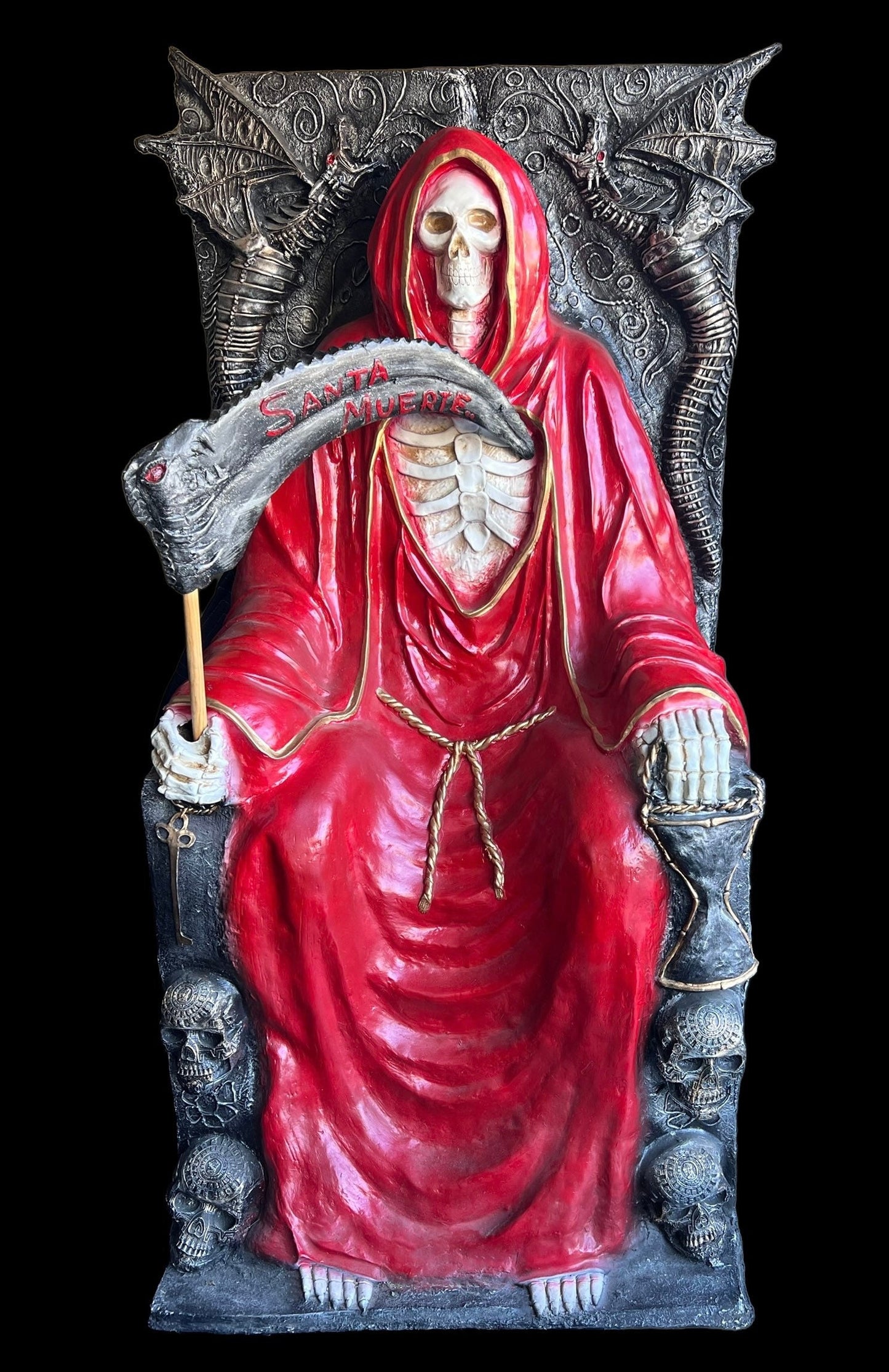 6’ Santa Muerte Roja Statue + Made in Mexico
