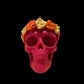 Vela Calavera con Rosas Naranjas y Amarillas + Pintada a mano